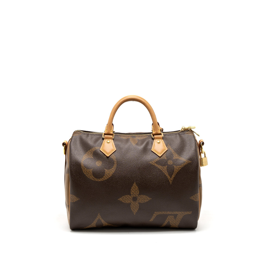 LOUIS VUITTON SPEEDY 30 BANDOULIERE GIANT MONOGRAM REVERSE CANVAS GHW