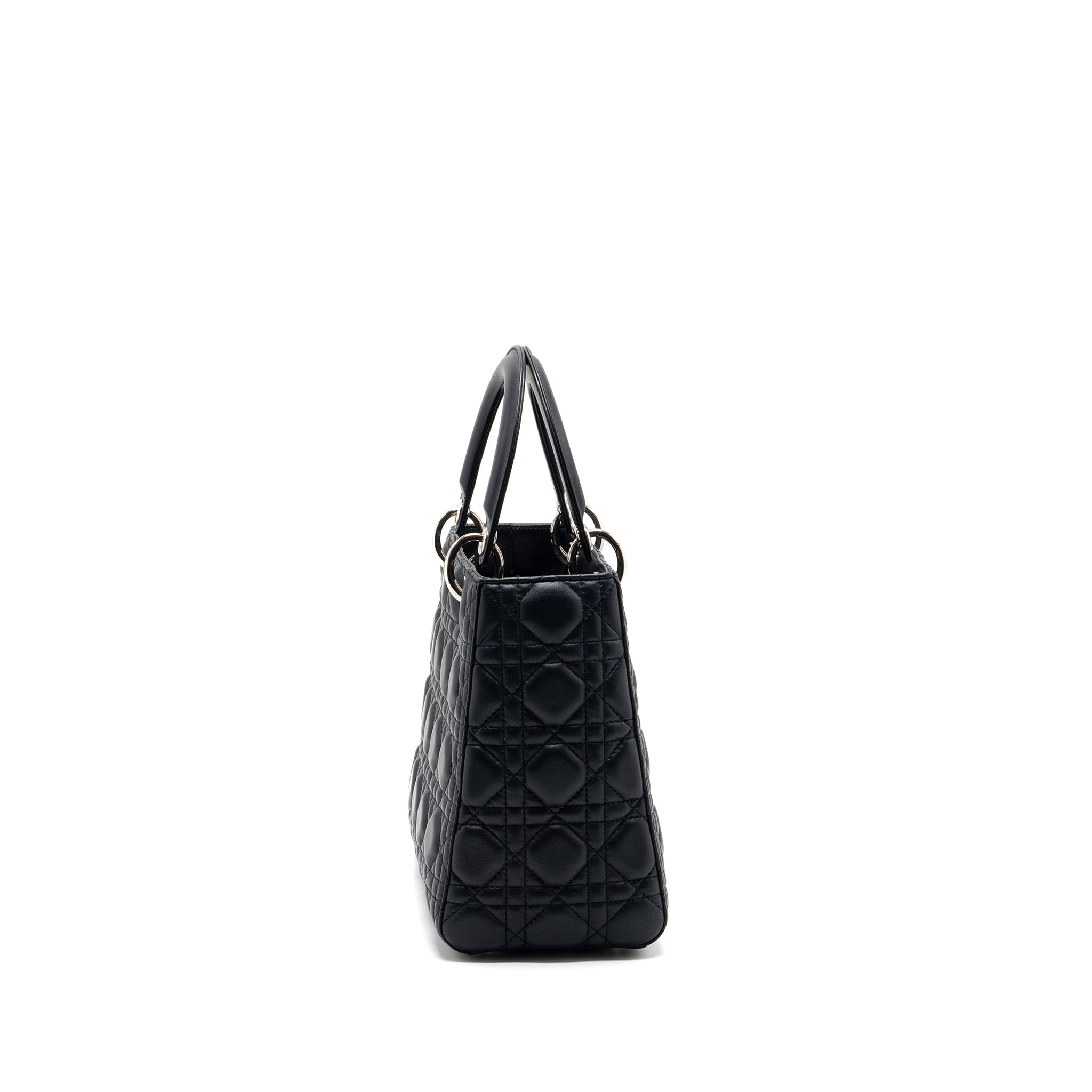 DIOR MEDIUM LADY DIOR LAMBSKIN BLACK SHW