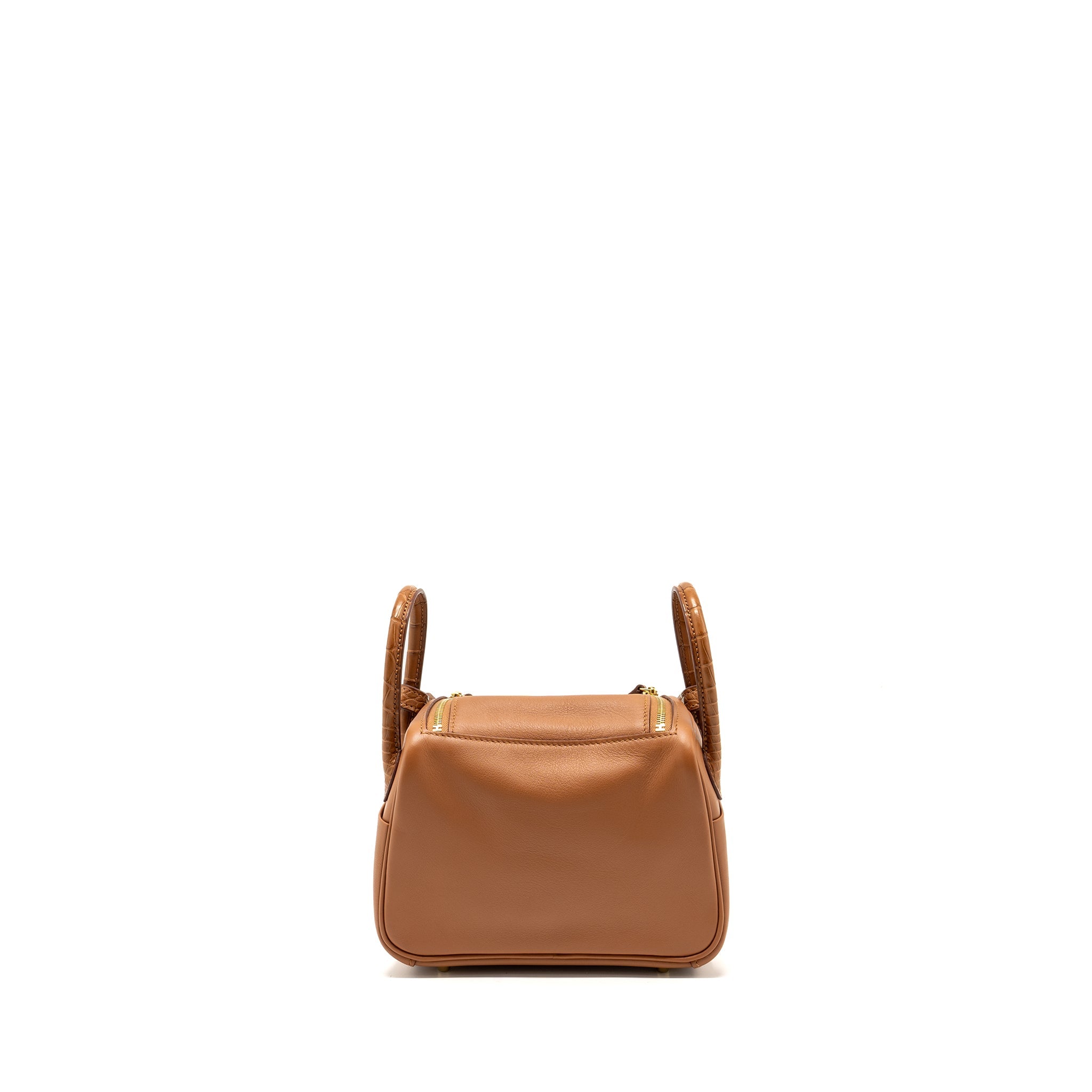 HERMES TOUCH MINI LINDY SWIFT/ALLIGATOR MISSISSIPPIENSIS MATTE GOLD GHW