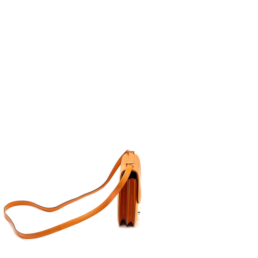 HERMES MINI CONSTANCE CHEVRON MYSORE ORANGE / ROSE AZALEE SHW