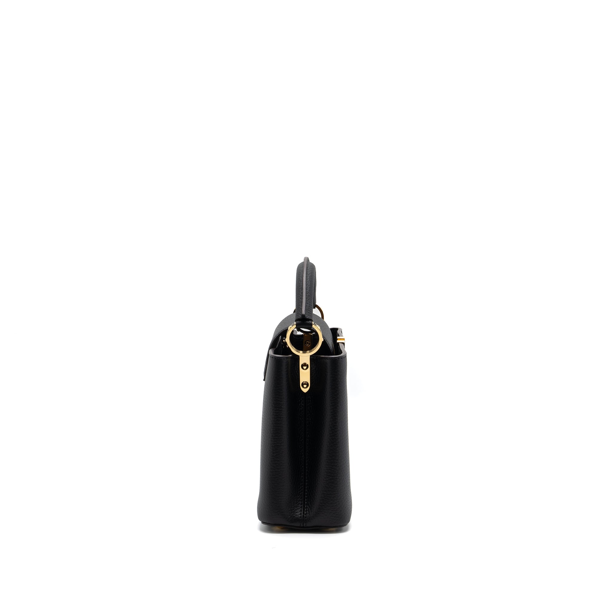 LOUIS VUITTON CAPUCINES BB TAURILLON BLACK GHW(NEW VERSION)