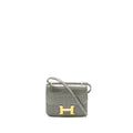 HERMES CONSTANCE MINI ALLIGATOR MISSISSIPPIENSIS 0V GRIS CIMENT GHW
