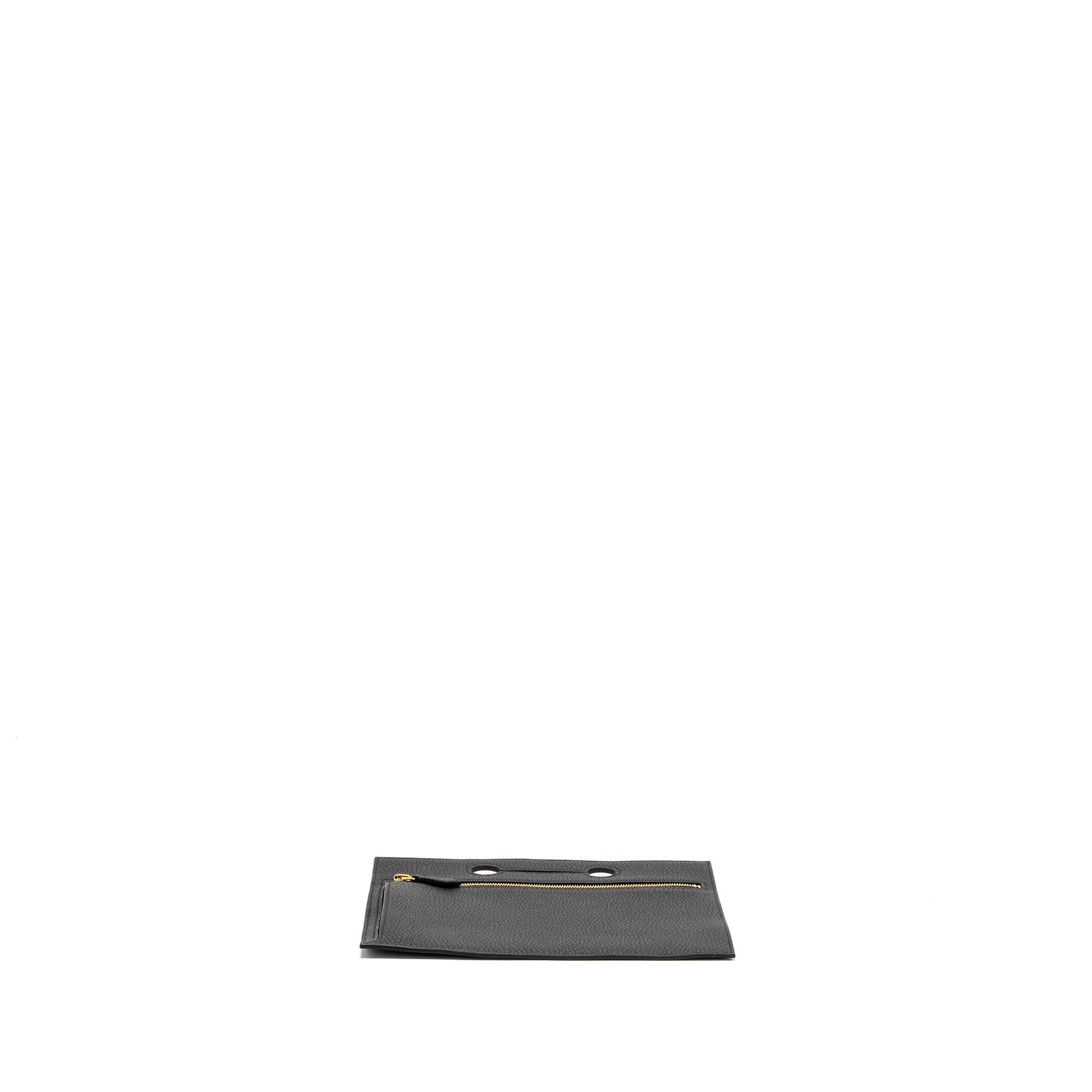 HERMES POCHETTE BACKPOCKET 25 TOGO BLACK GHW