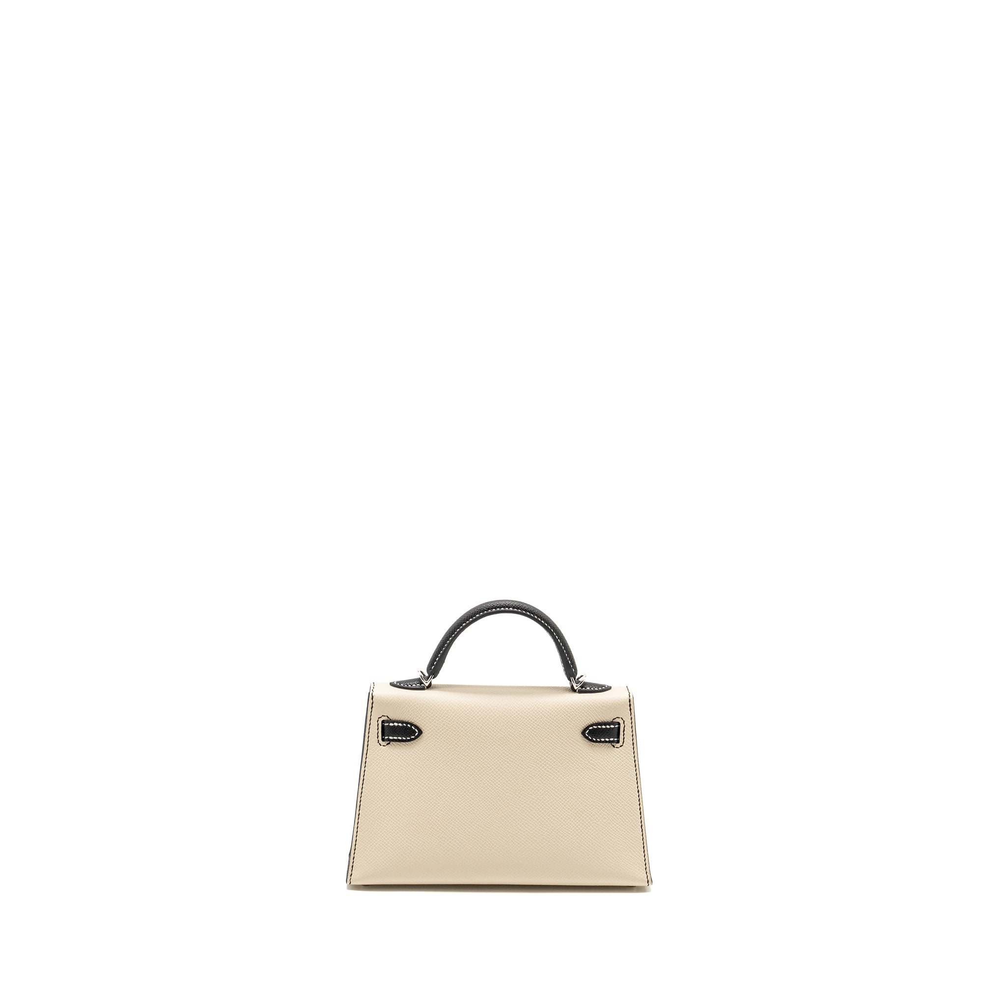 HERMES MINI KELLY II SPECIAL ORDER EPSOM NATA/BLACK SHW