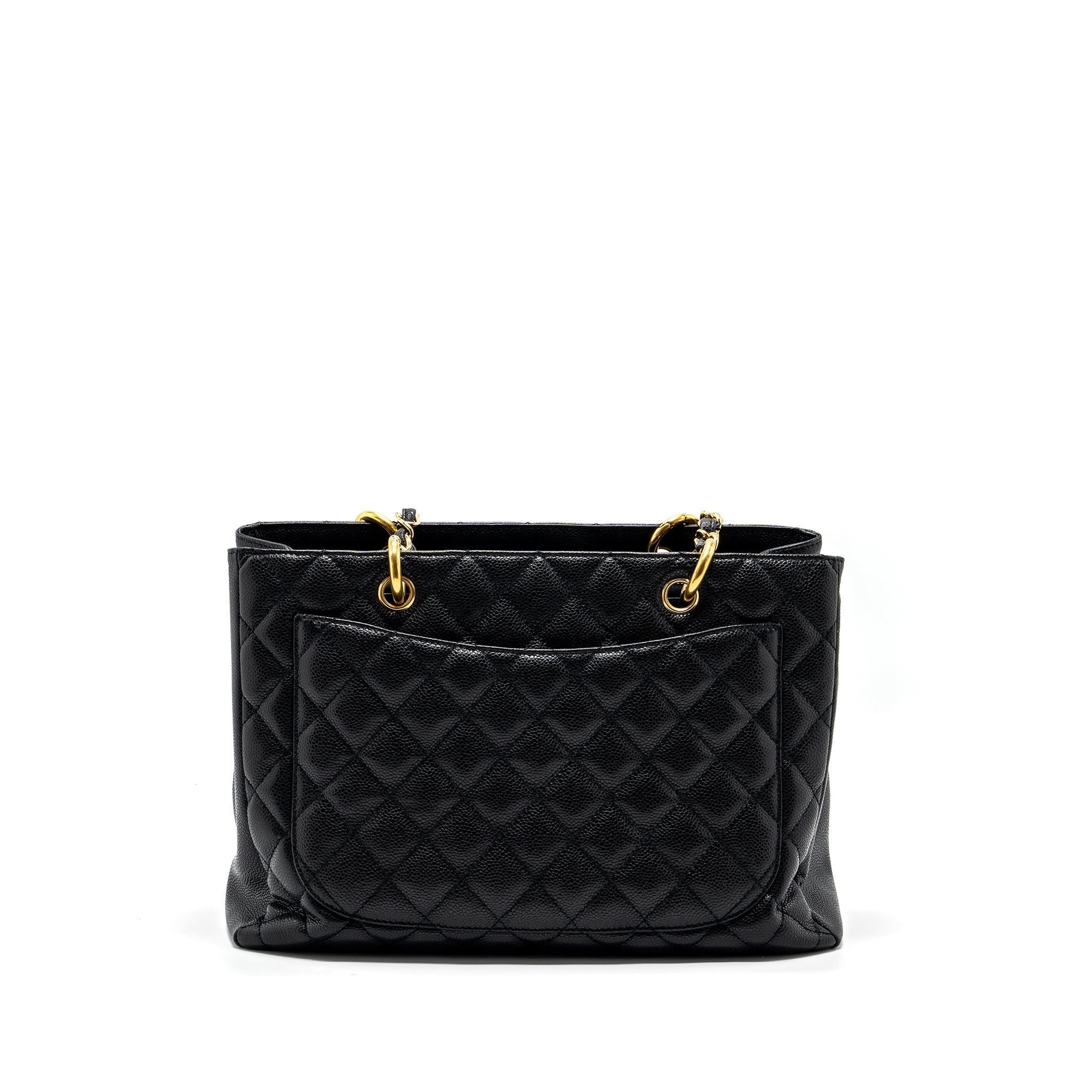CHANEL GRAND SHOPPING TOTE CAVIAR BLACK GHW