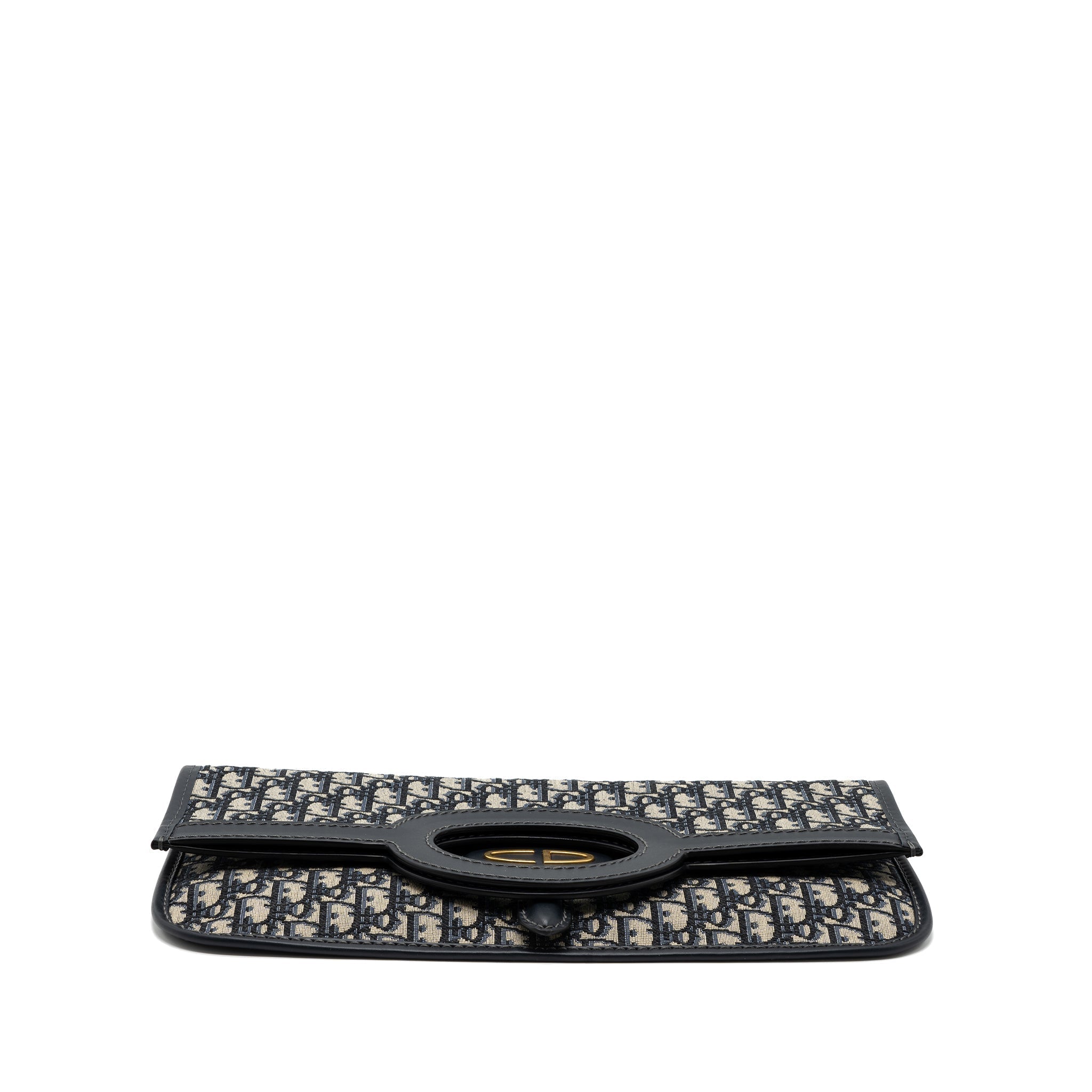 DIOR FOLDER CLUTCH BLUE DIOR OBLIQUE CANVAS/ LEATHER GHW