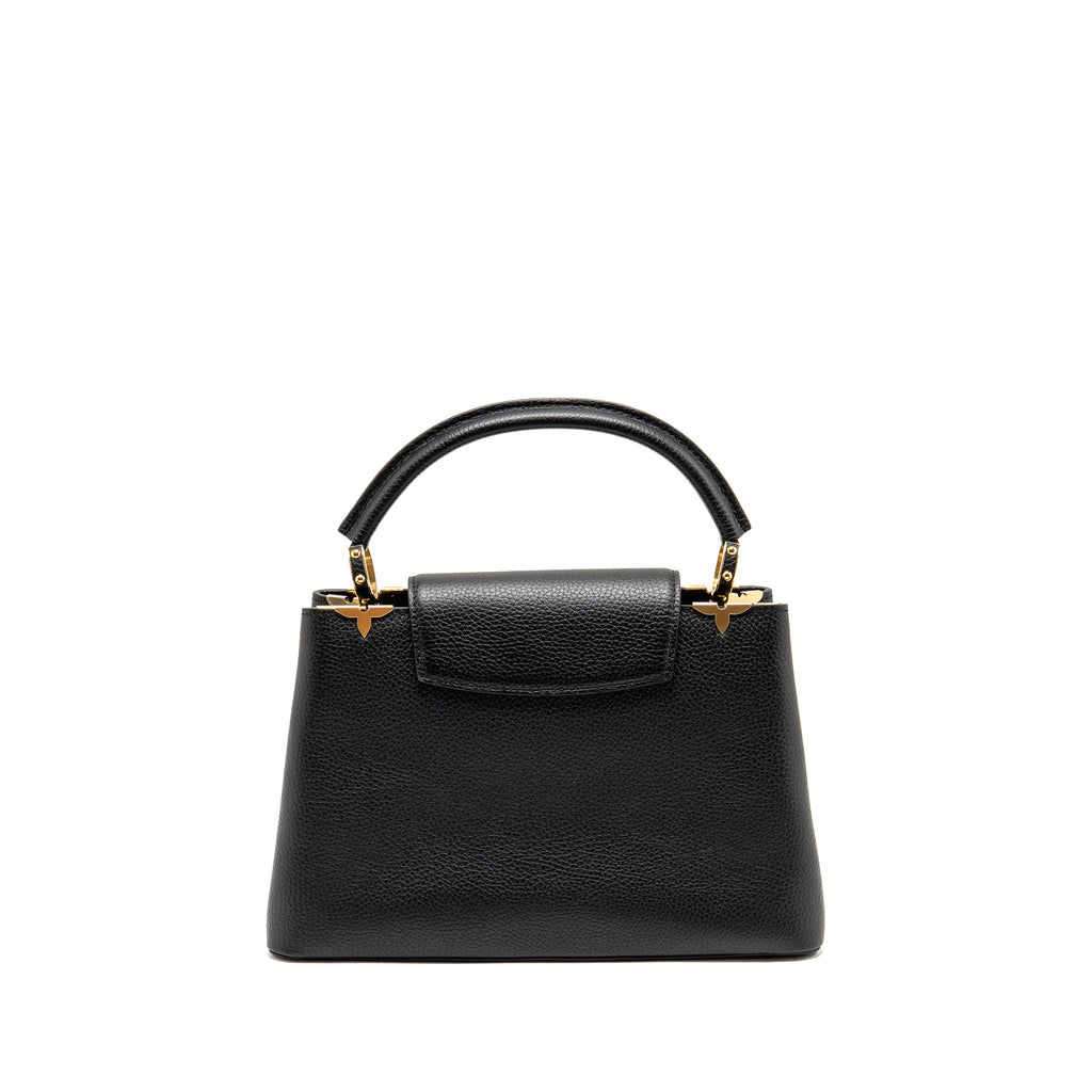 LOUIS VUITTON CAPUCINES MM TAURILLON LEATHER BLACK GHW