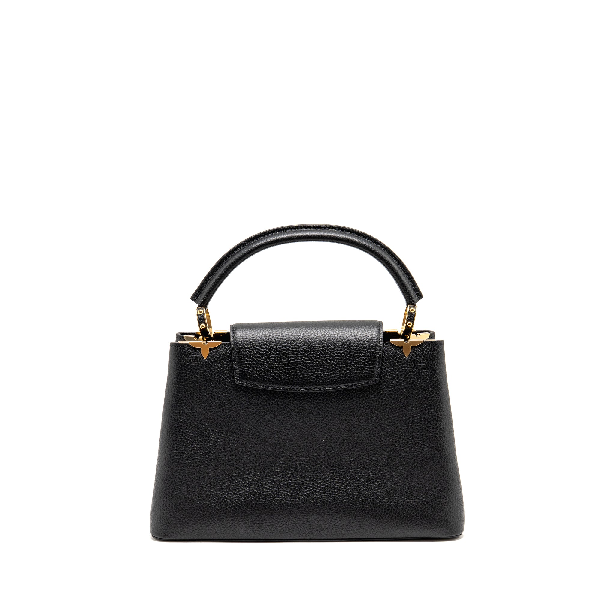 LOUIS VUITTON CAPUCINES MM TAURILLON LEATHER BLACK GHW