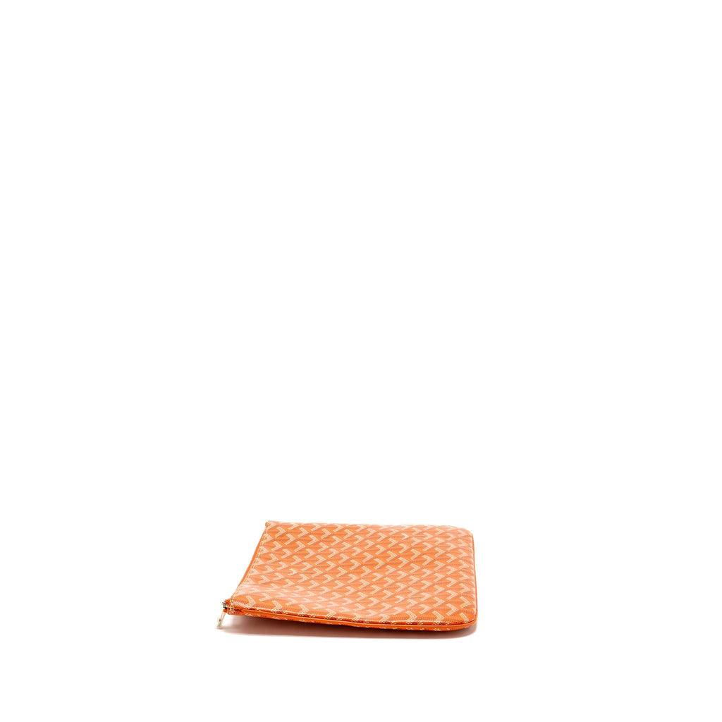 GOYARD SENAT MM POUCH GOYARDINE CANVAS ORANGE SHW