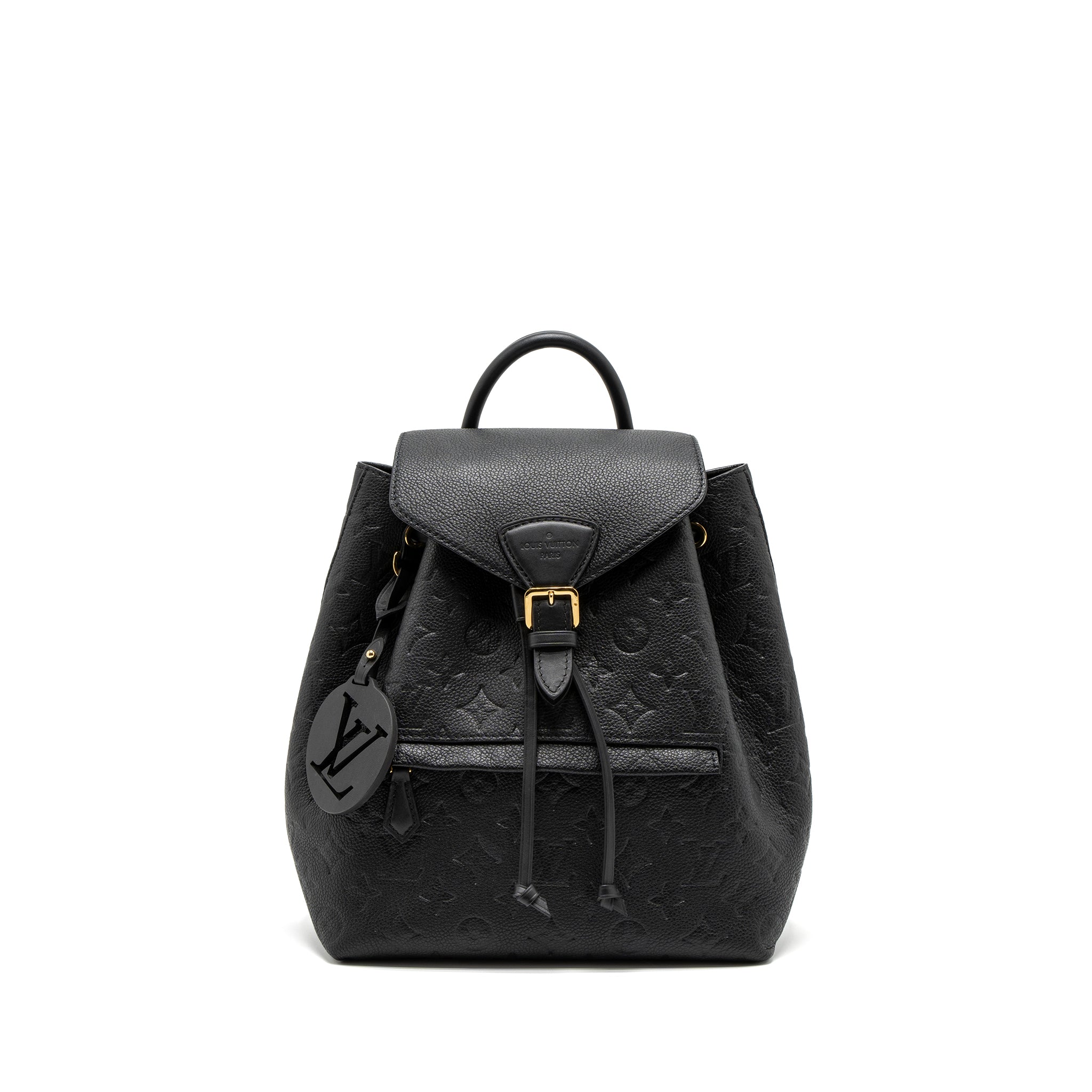 LOUIS VUITTON MONTSOURIS BACKPACK MONOGRAM EMPREINTE BLACK GHW (NEW VERSION)