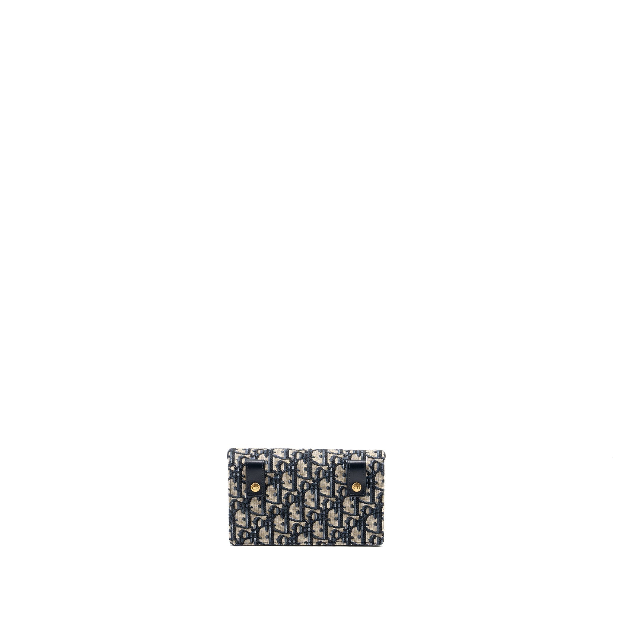 DIOR SADDLE BELT POUCH DIOR OBLIQUE JACQUARD BLUE GHW