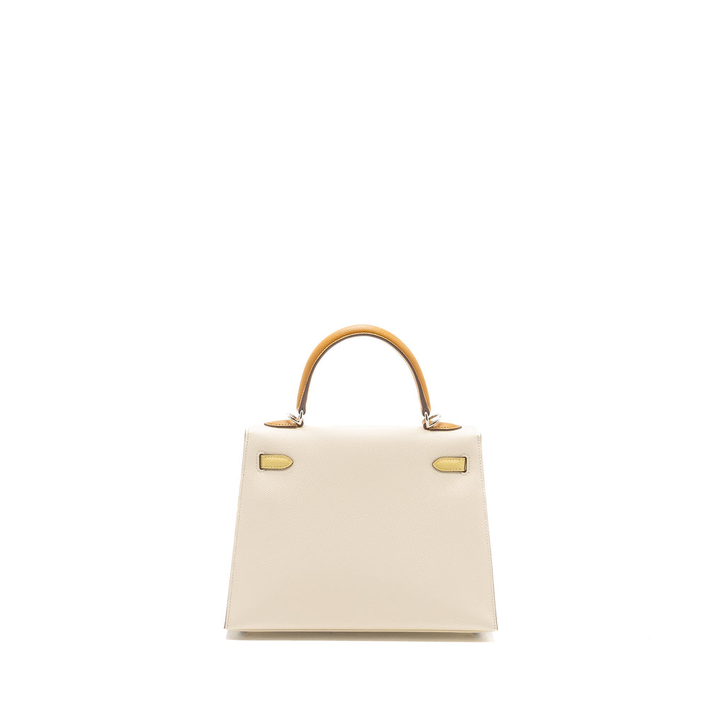 HERMES KELLY 25 EPSOM NATA / JAUNE POUSSIN / SESAME SHW