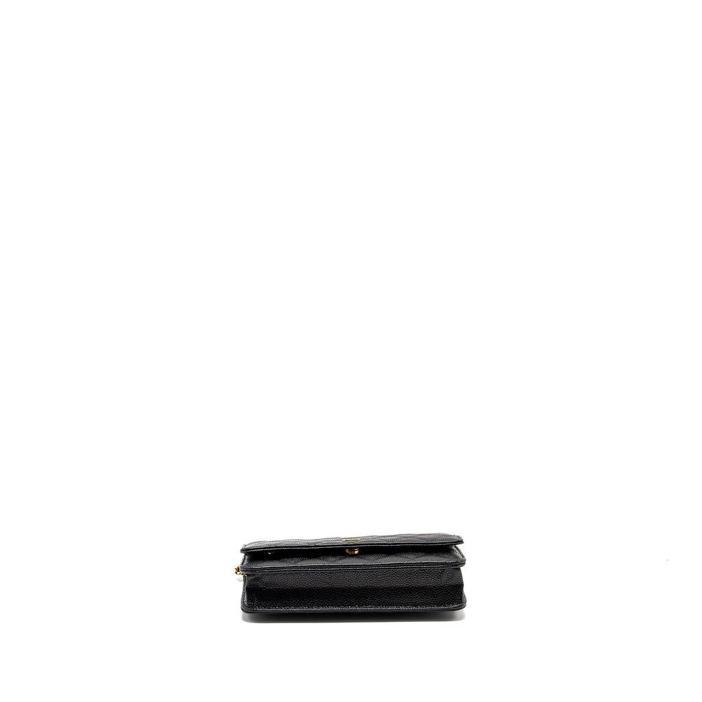 CHANEL CLASSIC WALLET ON CHAIN CAVIAR BLACK GHW
