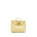 BOTTEGA VENETA SMALL ANDIAMO BAG LAMBSKIN LIGHT YELLOW GHW