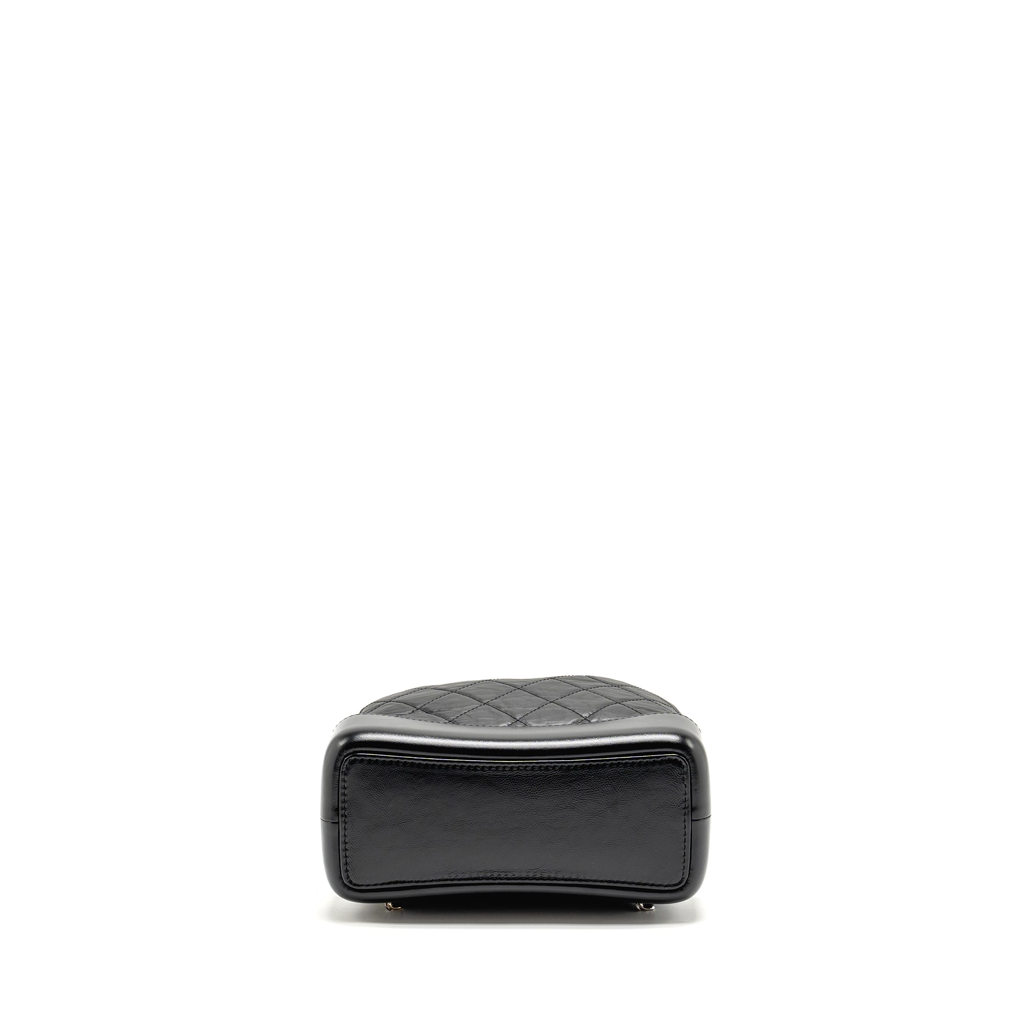 CHANEL SMALL GABRIELLE BACKPACK CALFSKIN BLACK MULTICOLOUR HARDWARE (MICROCHIP)