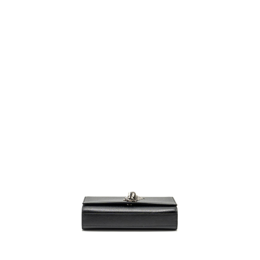 SAINT LAURENT /YSL KATE MEDIUM CHAIN BAG WITH TASSEL CALFSKIN BLACK SHW