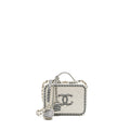 CHANEL MEDIUM FILIGREE CAMERA BAG CAVIAR WHITE/BLACK SHW