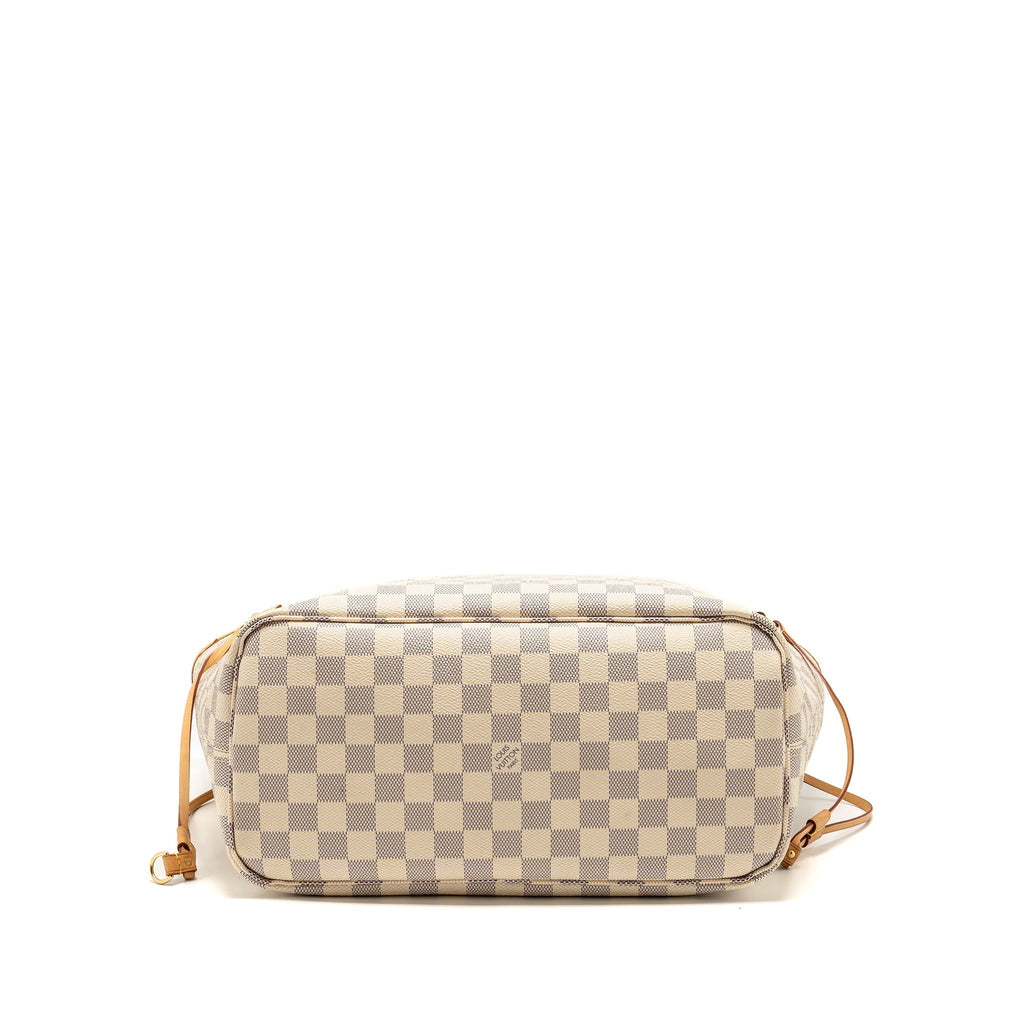 LOUIS VUITTON NEVERFULL MM DAMIER AZUR CANVAS GHW
