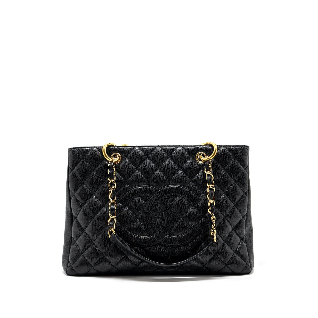 CHANEL GRAND SHOPPING TOTE CAVIAR BLACK GHW