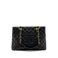 CHANEL GRAND SHOPPING TOTE CAVIAR BLACK GHW