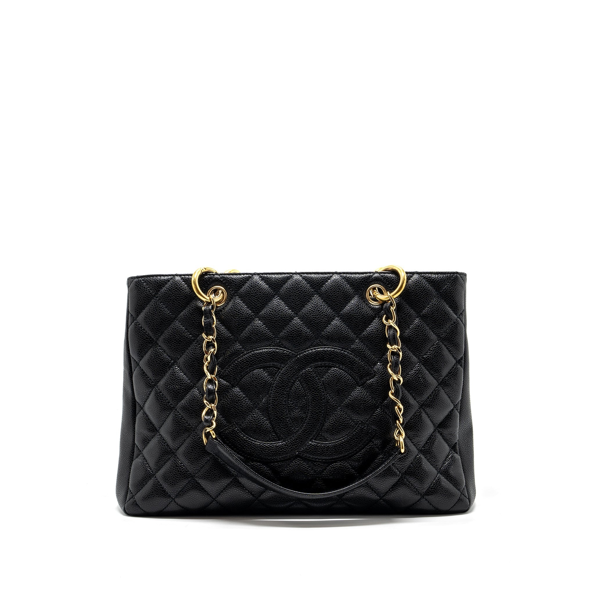 CHANEL GRAND SHOPPING TOTE CAVIAR BLACK GHW