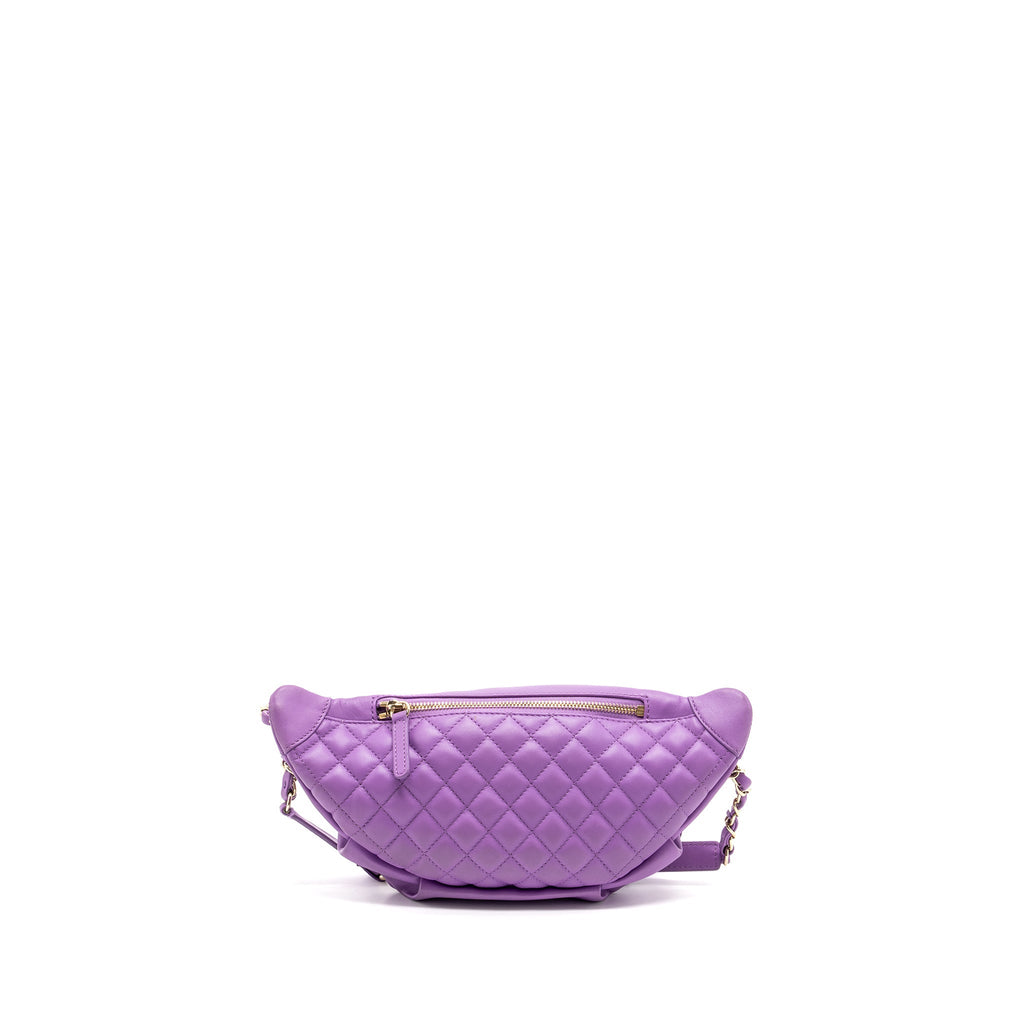 CHANEL BELT BAG LAMBSKIN PURPLE LGHW