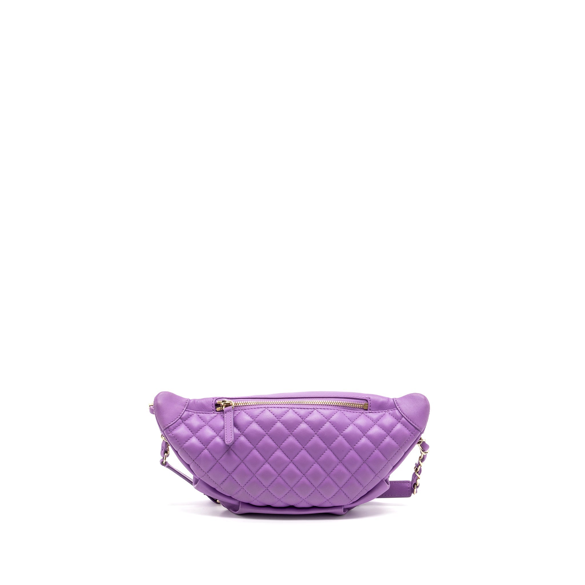 CHANEL BELT BAG LAMBSKIN PURPLE LGHW