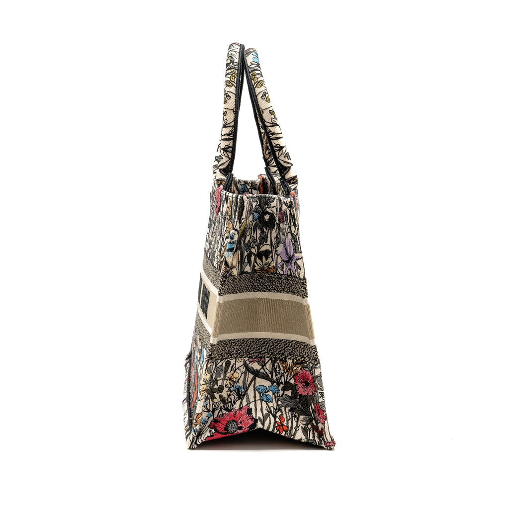 DIOR MEDIUM DIOR BOOK TOTE MILLE FLEURS EMBROIDERY MULTICOLOUR
