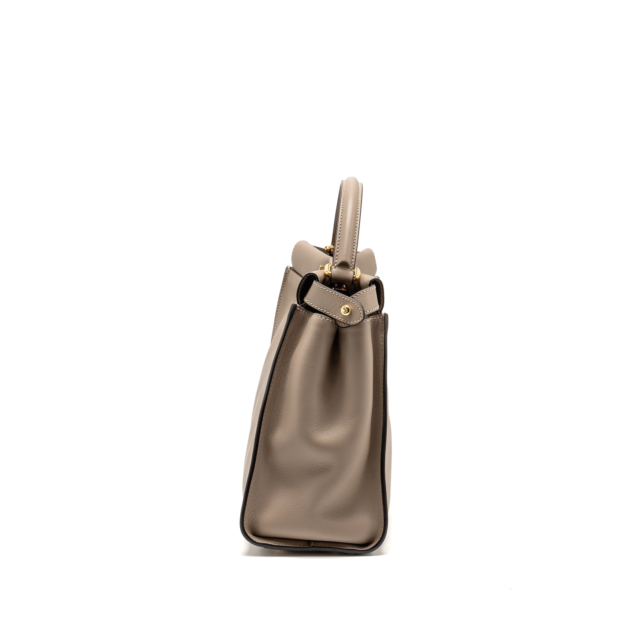 FENDI MEDIUM PEEKABOO BAG CALFSKIN BEIGE GHW