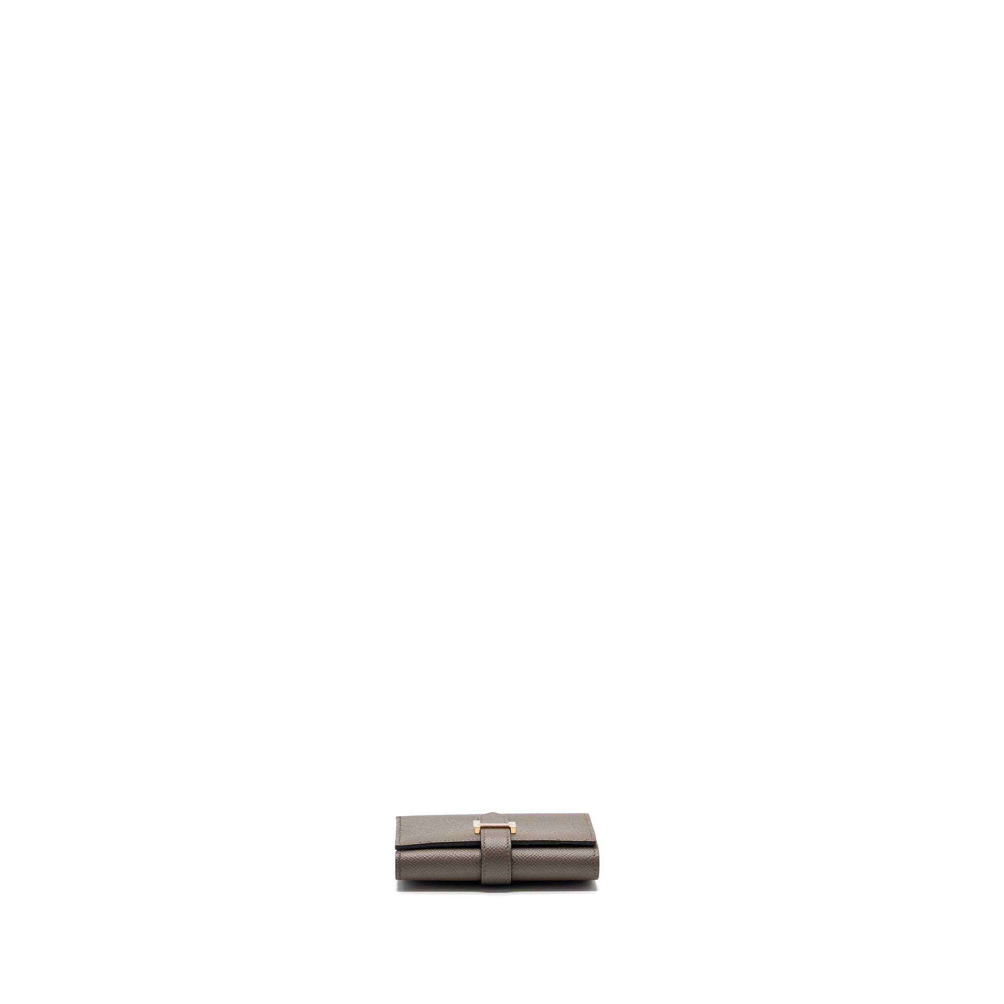HERMES BEARN COMPACT WALLET EPSOM GRIS ETAIN RGHW