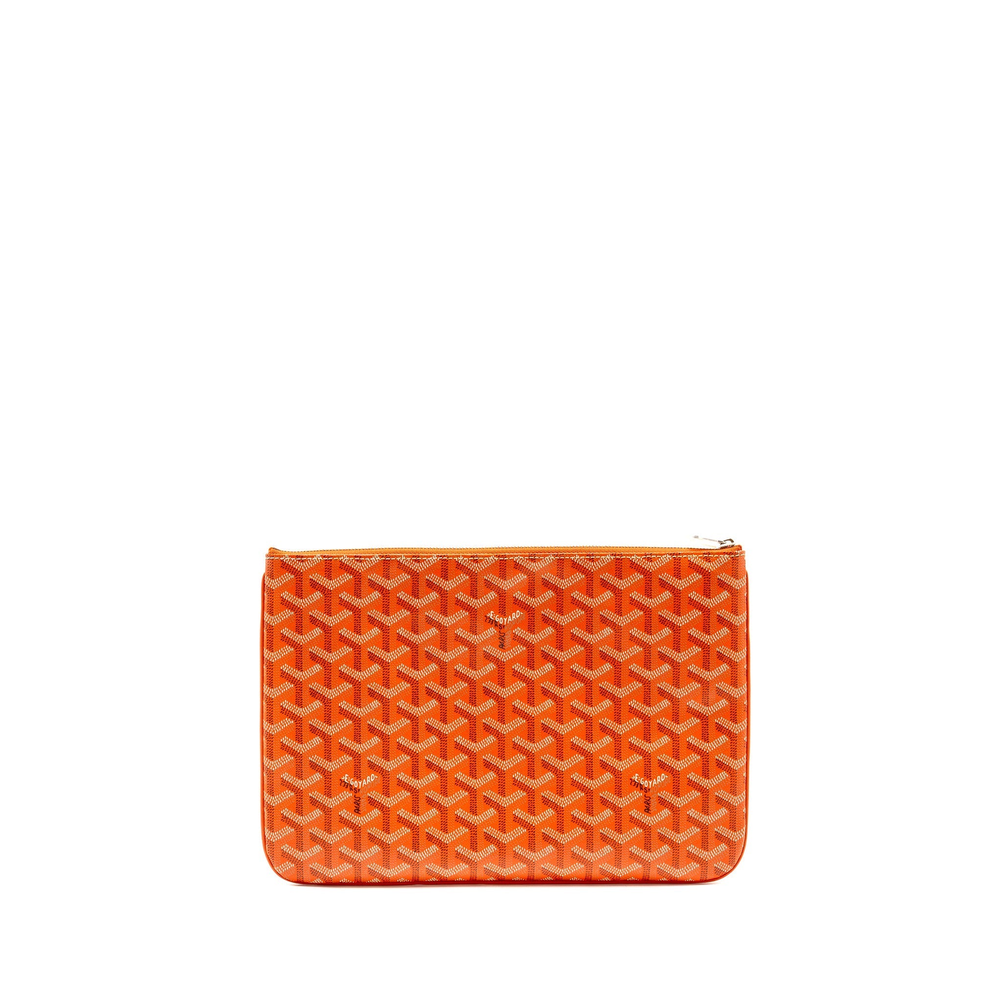 GOYARD SENAT MM POUCH GOYARDINE CANVAS ORANGE SHW
