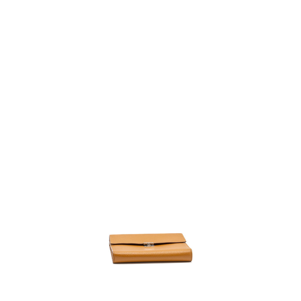 HERMES CLIC 16 WALLET CHEVRE MYSORE CARAMEL SHW