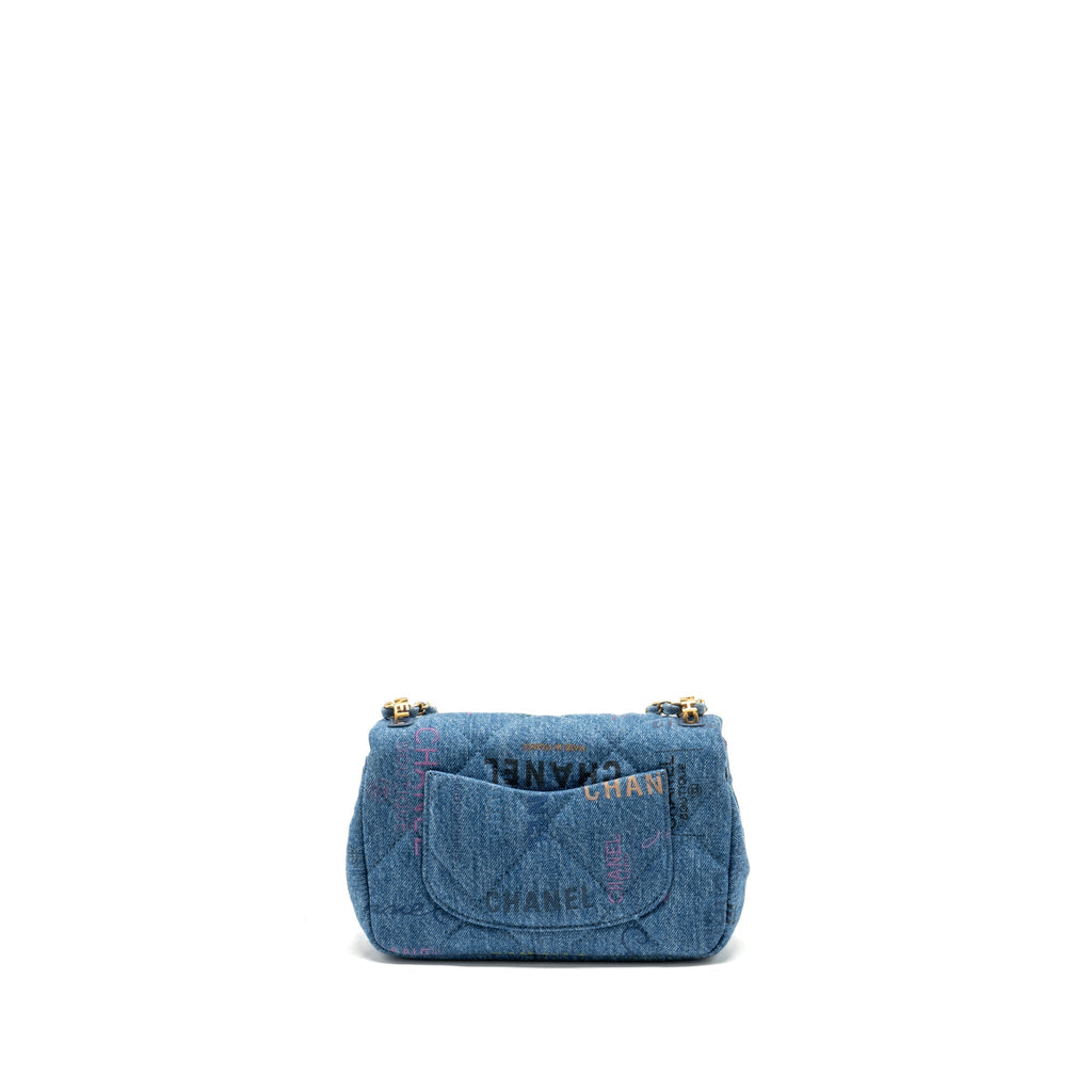 CHANEL 22P FLAP BAG DENIM BLUE GHW (MICROCHIP)