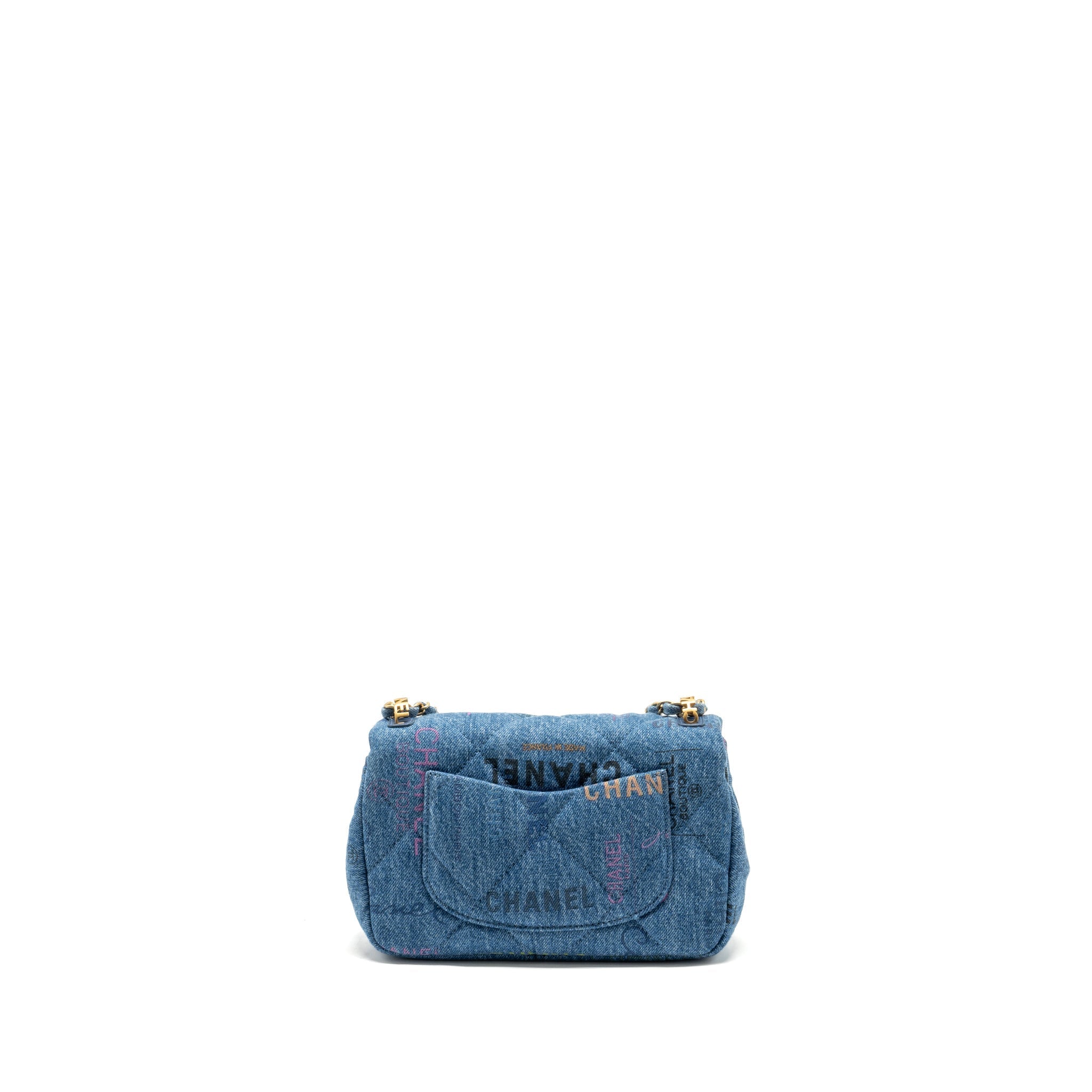 CHANEL 22P FLAP BAG DENIM BLUE GHW (MICROCHIP)