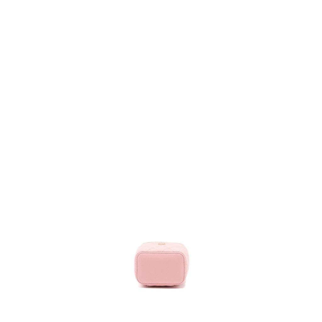 CHANEL MINI VANITY CASE CAVIAR PINK LGHW