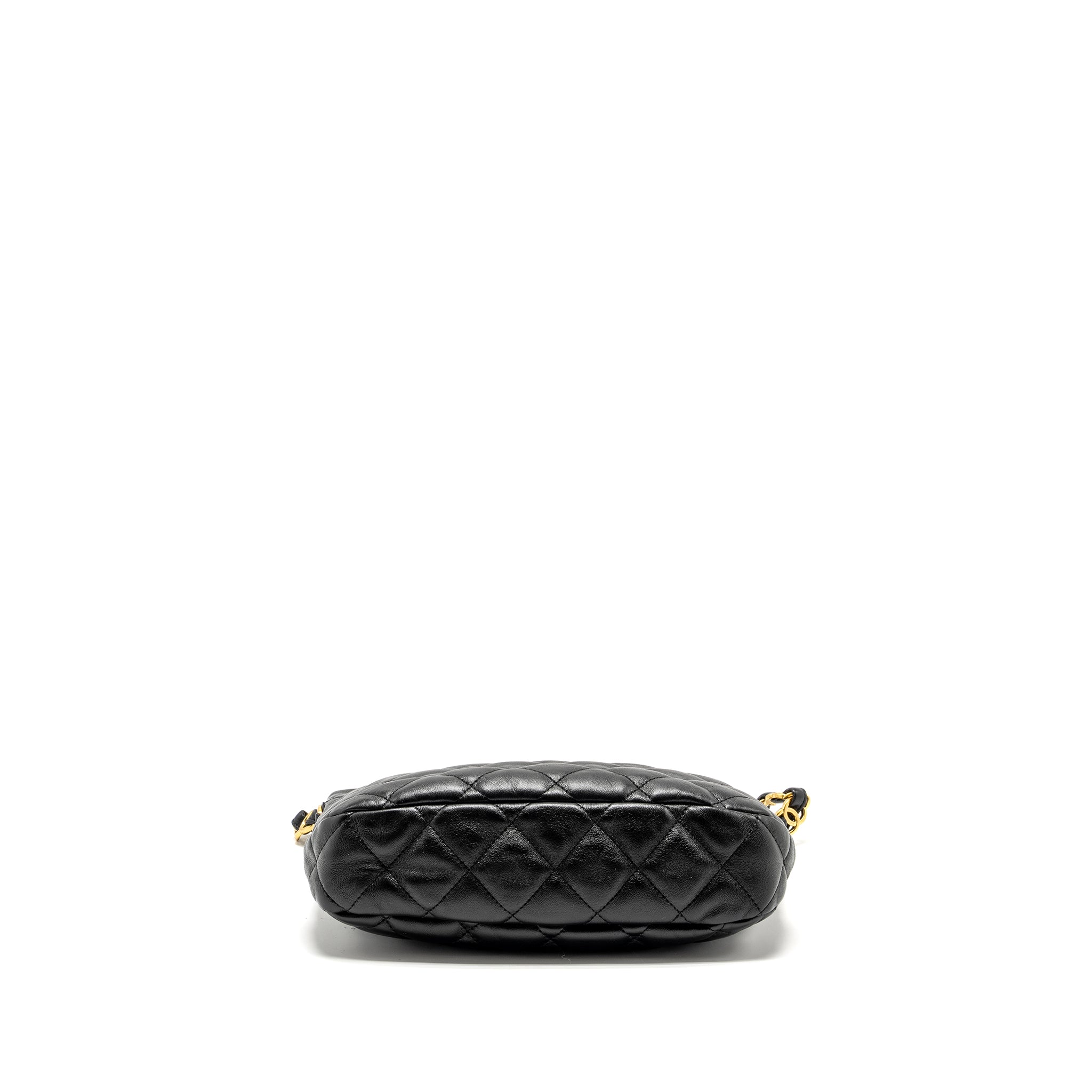 CHANEL 22K HOBO SHOULDER BAG LAMBSKIN BLACK GHW (MICROCHIP)