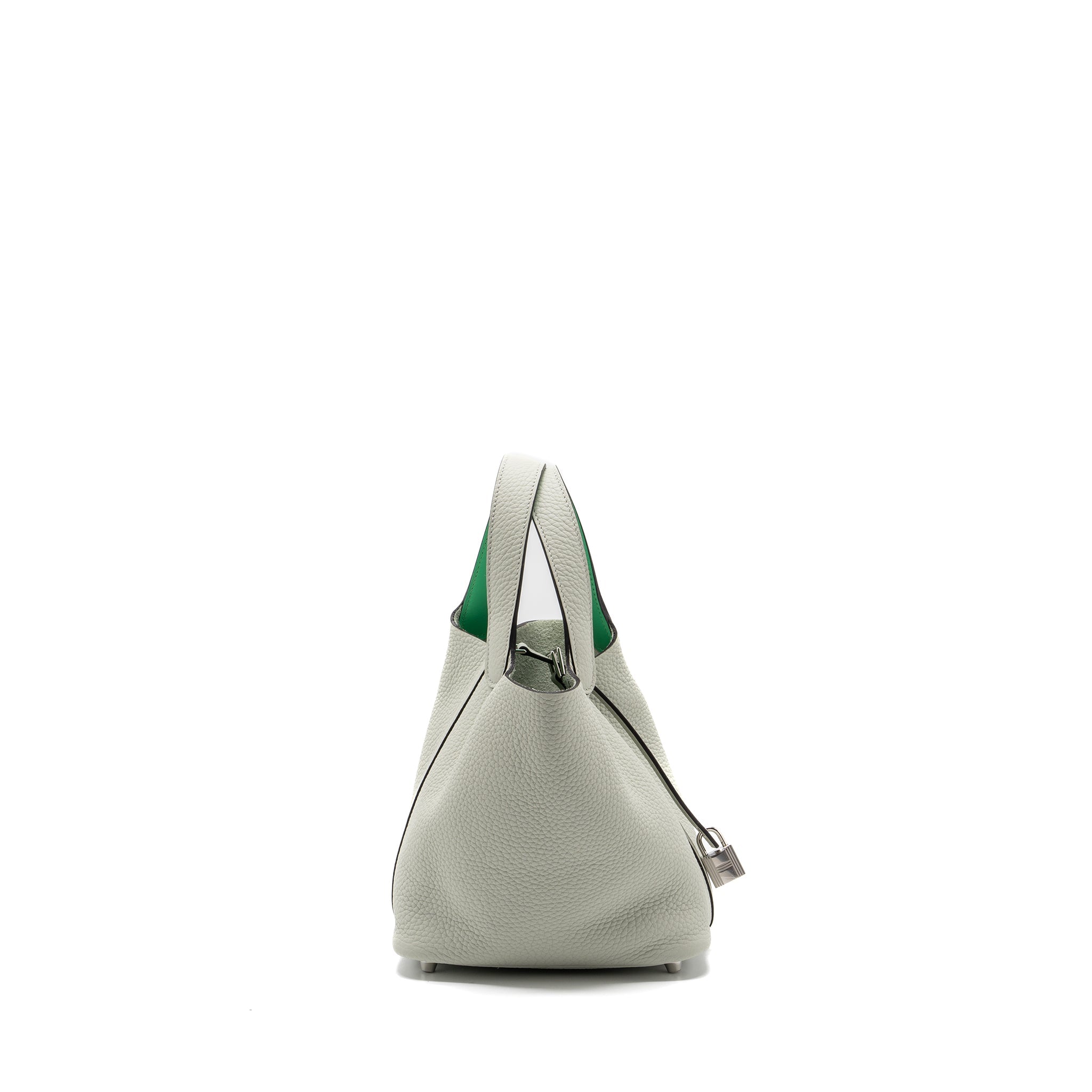HERMES PICOTIN 18 LOCK BAG CLEMENCE / SWIFT GRIS NEVE/ VERT COMICS SHW