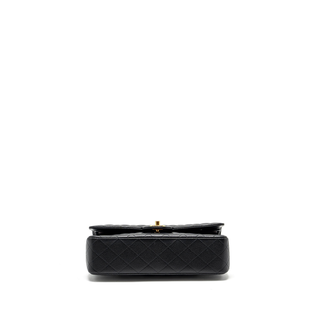 CHANEL MEDIUM CLASSIC DOUBLE FLAP BAG CAVIAR BLACK GHW