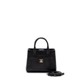 CHANEL TOP HANDLE SMALL TOTE BAG GRAINED CALFSKIN BLACK LGHW