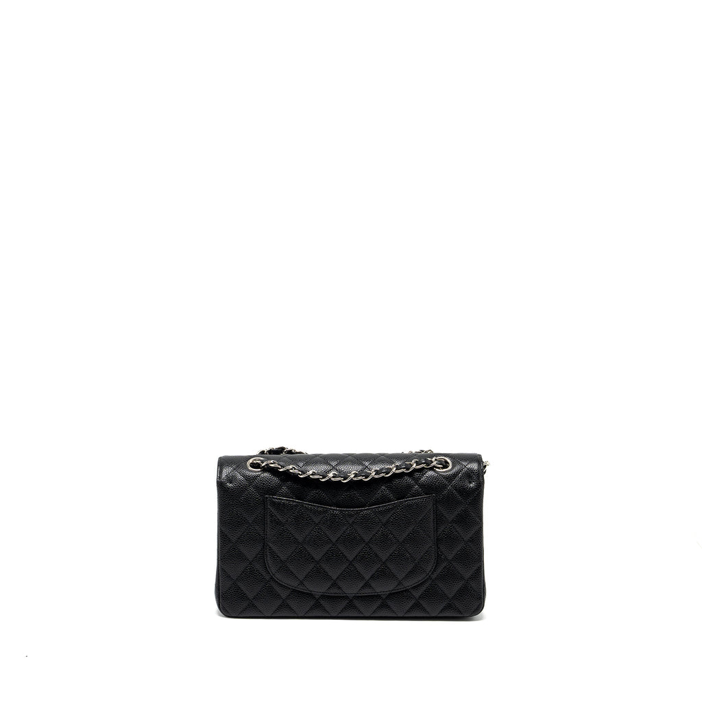 CHANEL MEDIUM CLASSIC DOUBLE FLAP BAG CAVIAR BLACK SHW