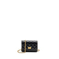 CHANEL MINI 2.55 REISSUE WALLET ON CHAIN AGED CALFSKIN BLACK GHW(MICROCHIP)