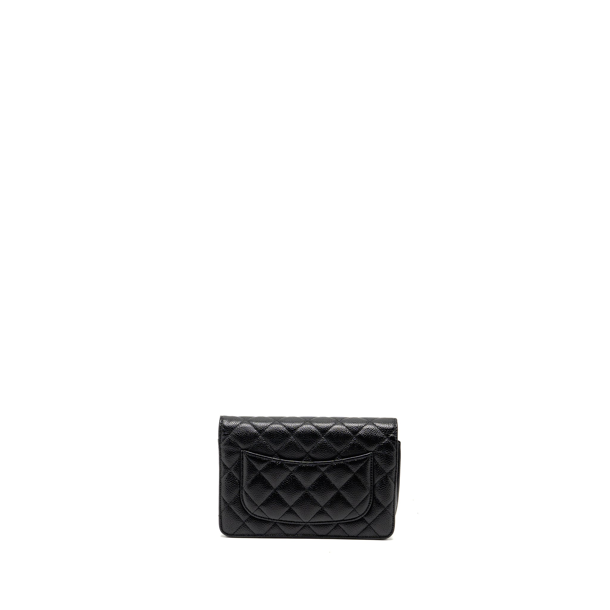 CHANEL CLASSIC WALLET ON CHAIN CAVIAR BLACK GHW