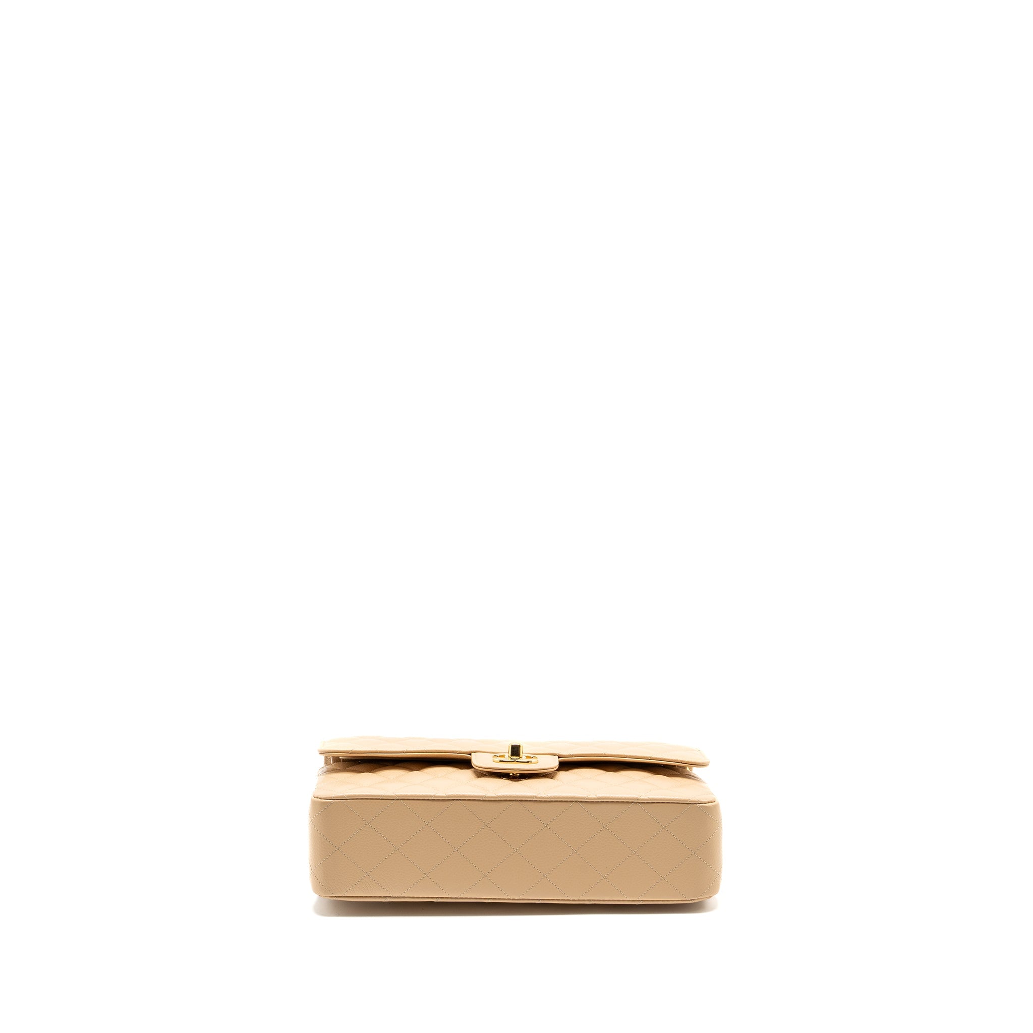 CHANEL MEDIUM CLASSIC DOUBLE FLAP BAG CAVIAR BEIGE GHW