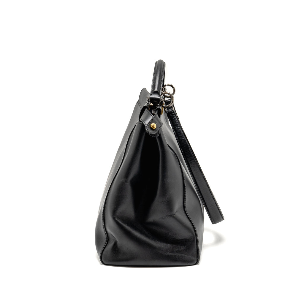 FENDI LARGE PEEKABOO BAG CALFSKIN BLACK GHW
