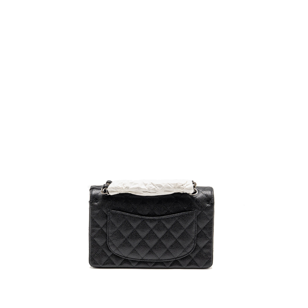 CHANEL SMALL CLASSIC DOUBLE FLAP BAG CAVIAR BLACK SHW