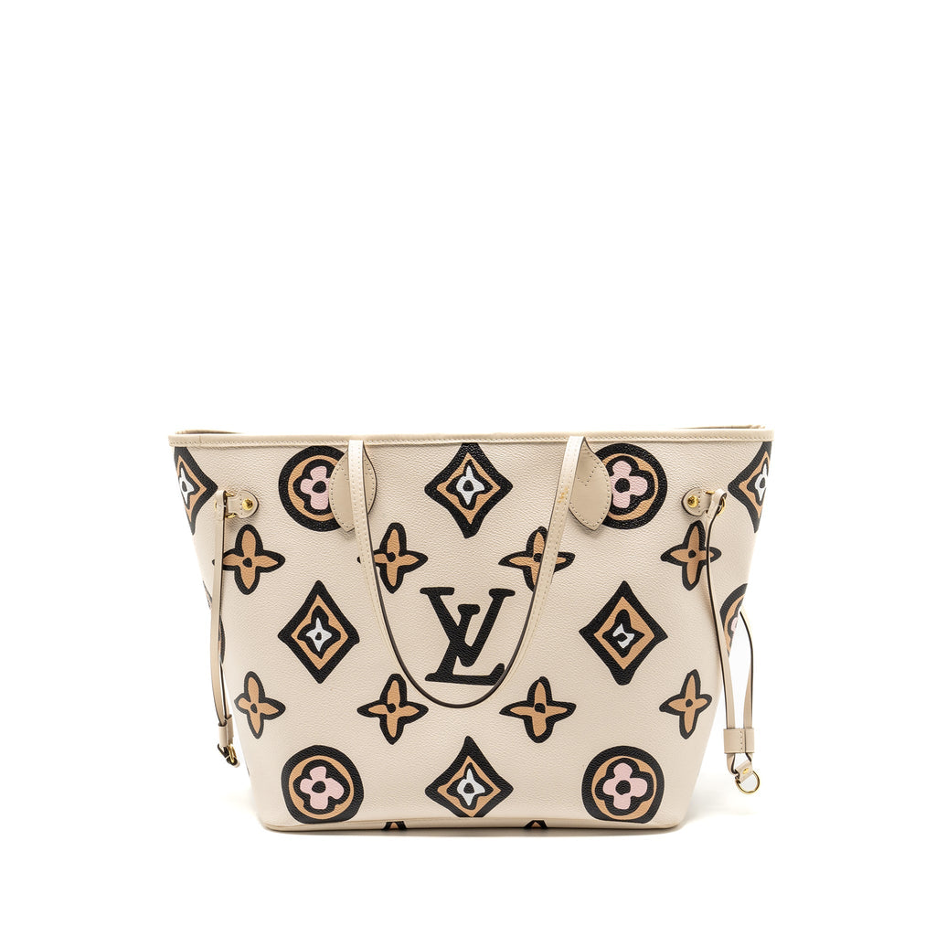 LOUIS VUITTON NEVERFULL MM WILD AT HEART EMPREINTE CREAM GHW