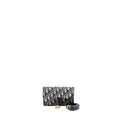 DIOR SADDLE BELT POUCH DIOR OBLIQUE JACQUARD BLUE GHW