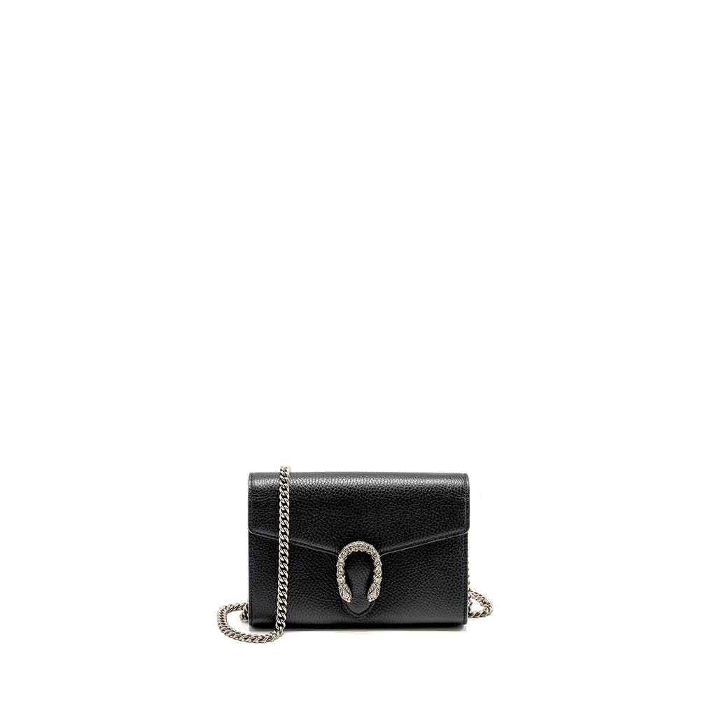 GUCCI DIONYSUS WALLET ON CHAIN CALFSKIN BLACK SHW
