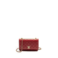 CHANEL TRENDY CC WALLET ON CHAIN LAMBSKIN RED LGHW