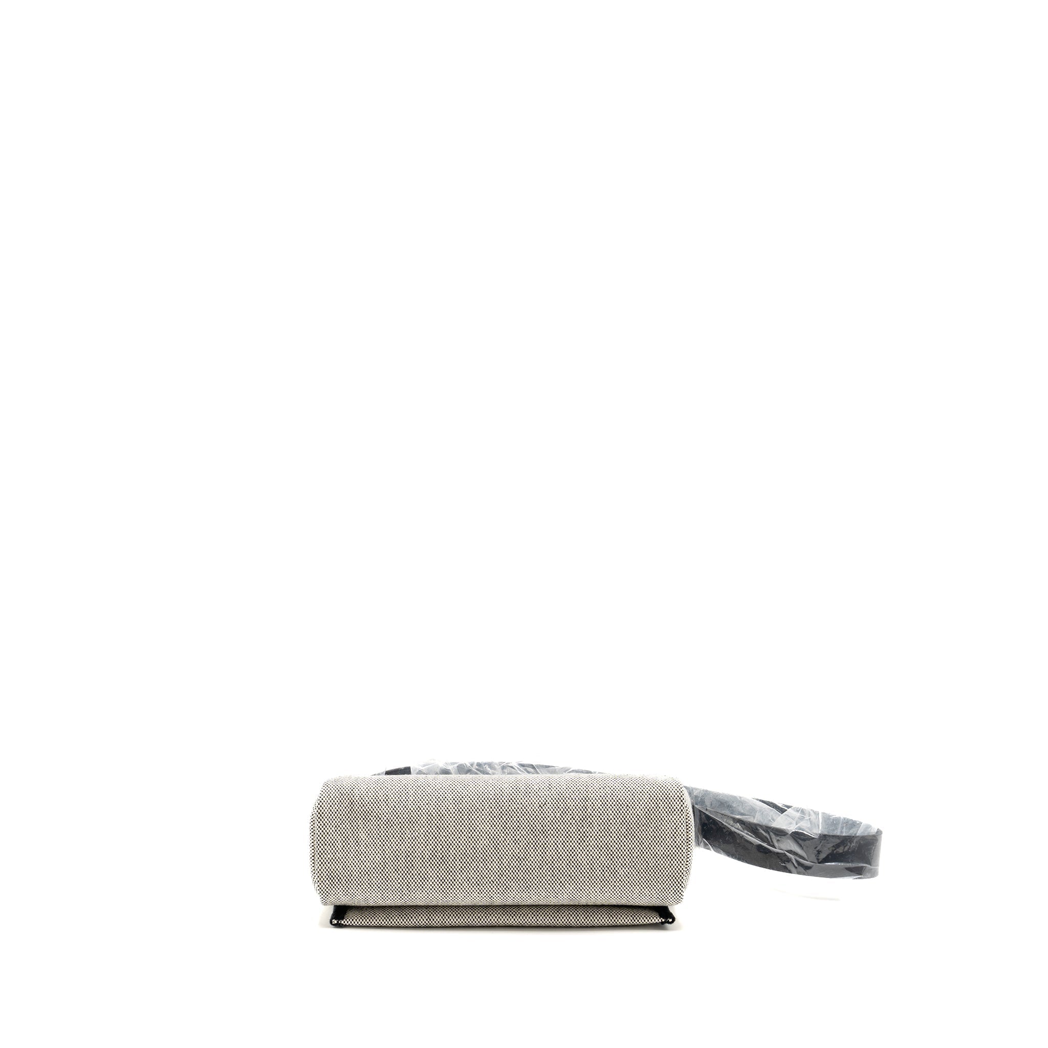 HERMES HERBAG MINI CANVAS/COWHIDE BLACK/ ECRU GHW